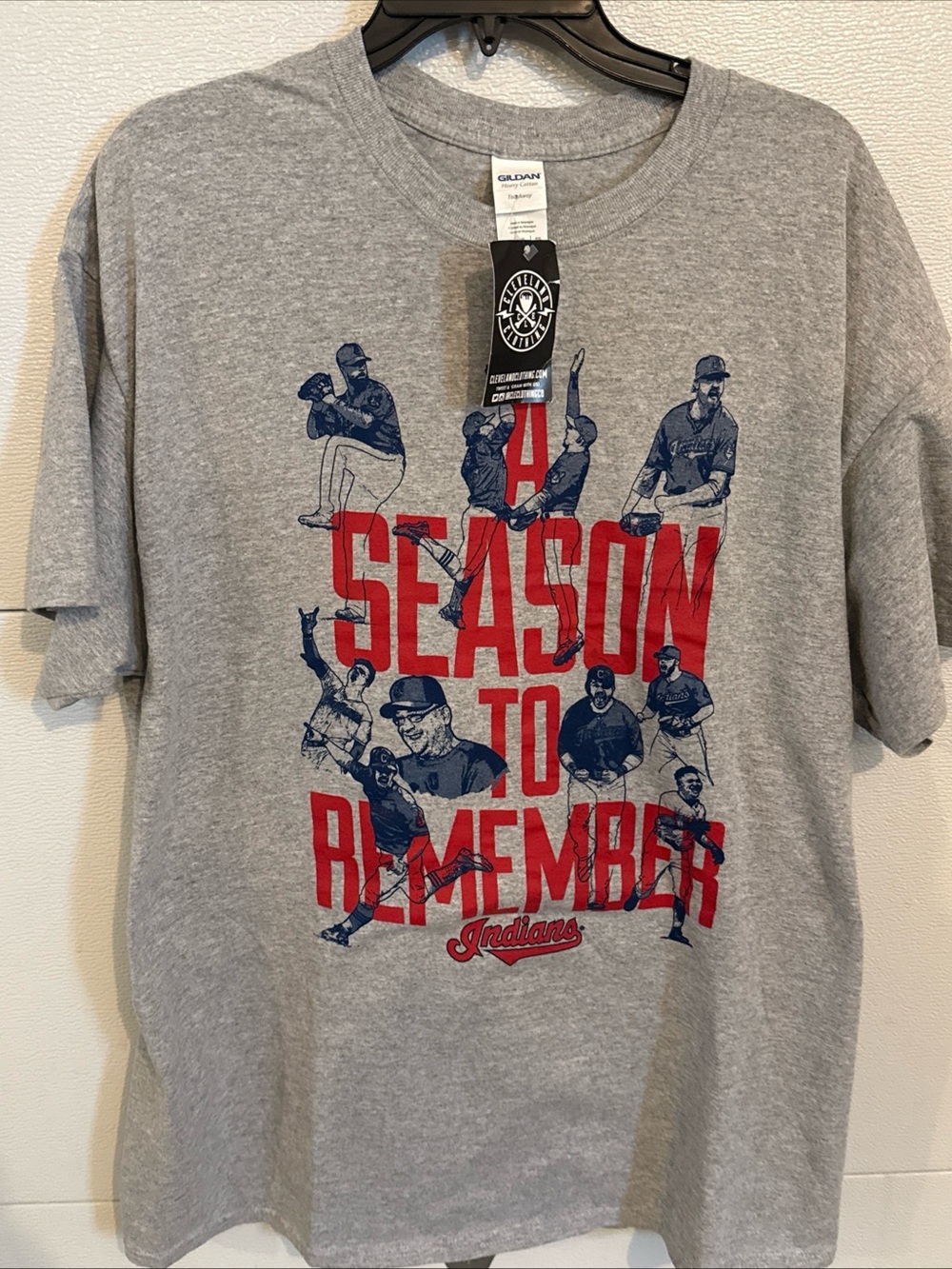 Cleveland Indians A Season to Remember T Shirt XL Cleveland Clothing Co NWT